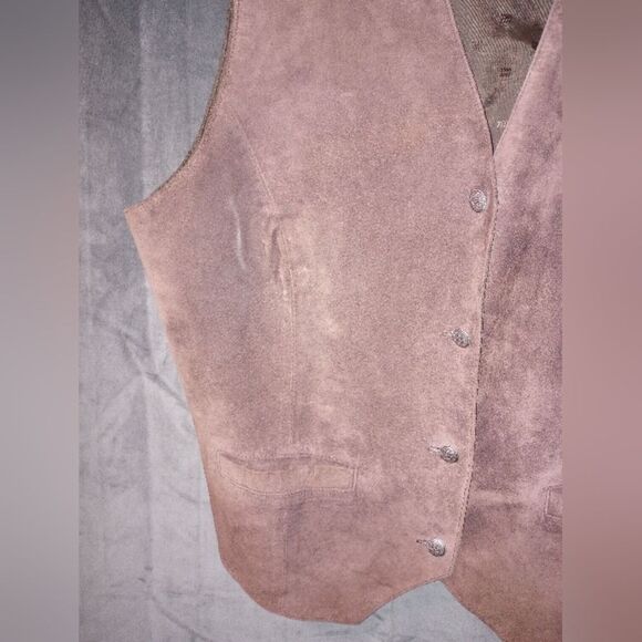 Royal Sport Vintage Brown Suede Vest Size Large GUC - Picture 3 of 9